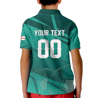Custom Football 2026 Northern Ireland Kid Polo Shirt Green and White Army
