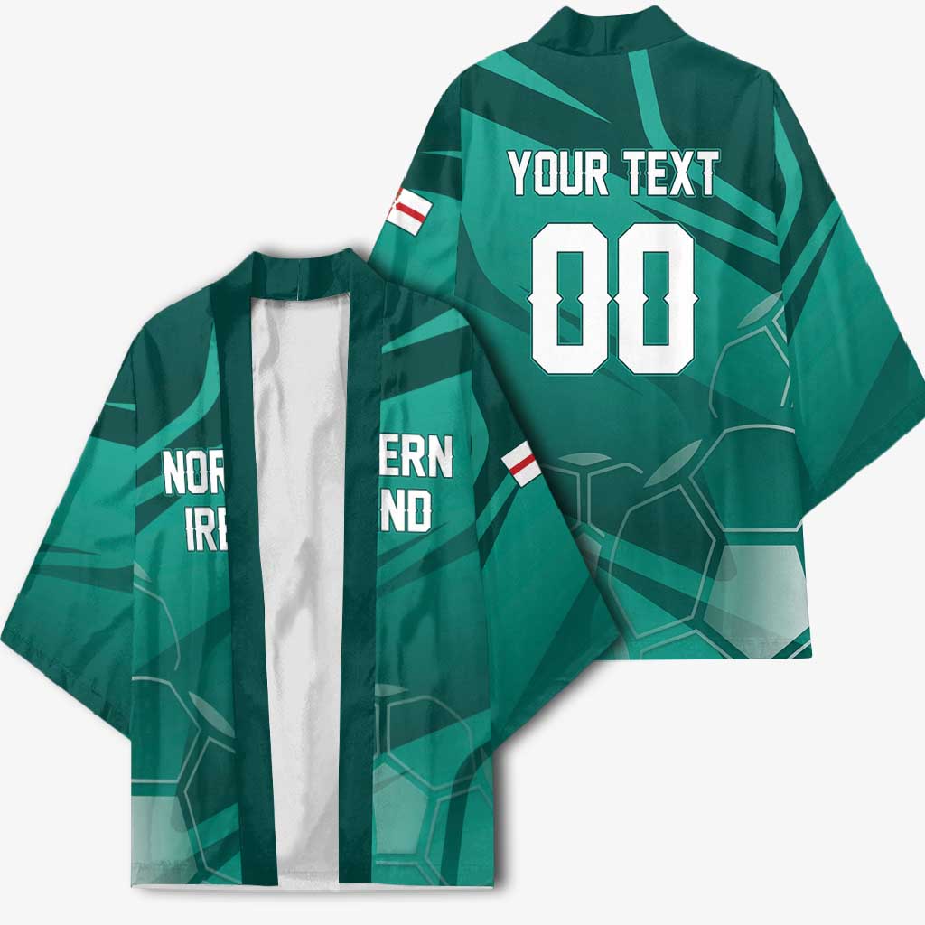 Custom Football 2026 Northern Ireland Kimono Green and White Army