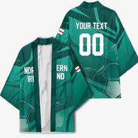 Custom Football 2026 Northern Ireland Kimono Green and White Army