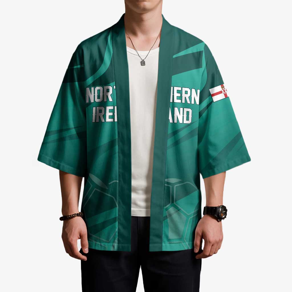 Custom Football 2026 Northern Ireland Kimono Green and White Army