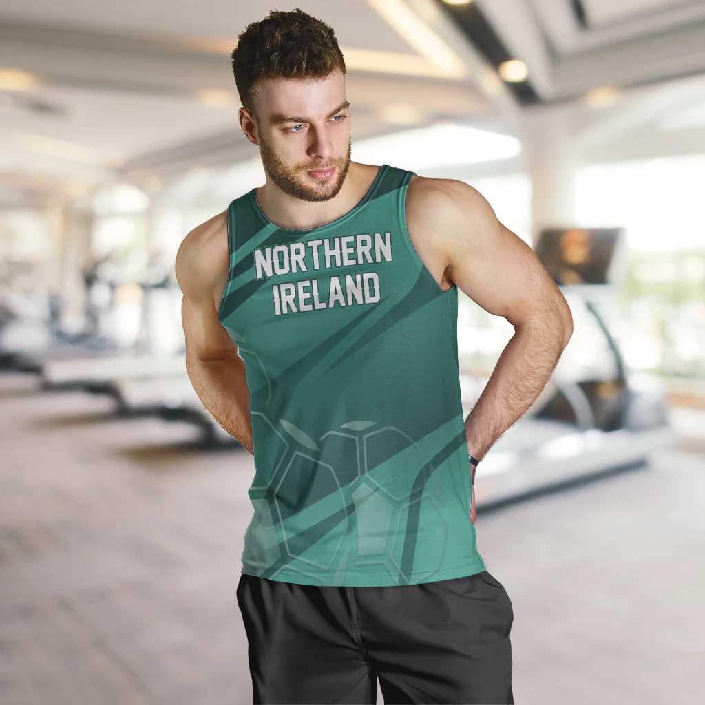 Custom Football 2026 Northern Ireland Men Tank Top Green and White Army