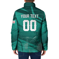 Custom Football 2026 Northern Ireland Padded Jacket Green and White Army