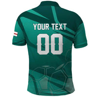 Custom Football 2026 Northern Ireland Polo Shirt Green and White Army