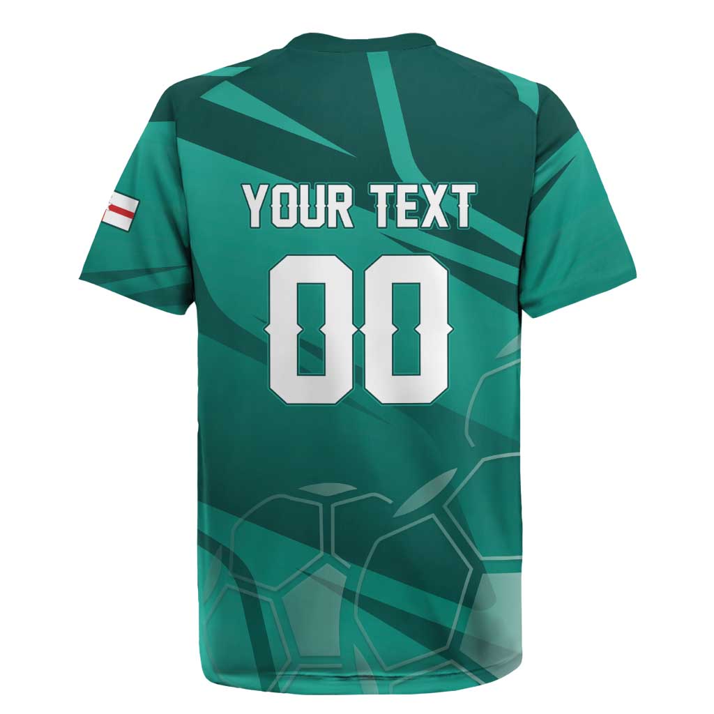 Custom Football 2026 Northern Ireland Rugby Jersey Green and White Army