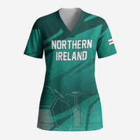 Custom Football 2026 Northern Ireland Scrub Top Green and White Army