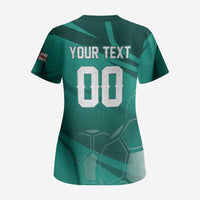 Custom Football 2026 Northern Ireland Scrub Top Green and White Army