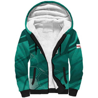 Custom Football 2026 Northern Ireland Sherpa Hoodie Green and White Army