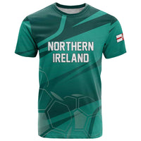 Custom Football 2026 Northern Ireland T Shirt Green and White Army