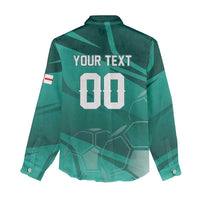 Custom Football 2026 Northern Ireland Women Casual Shirt Green and White Army