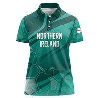 Custom Football 2026 Northern Ireland Women Polo Shirt Green and White Army