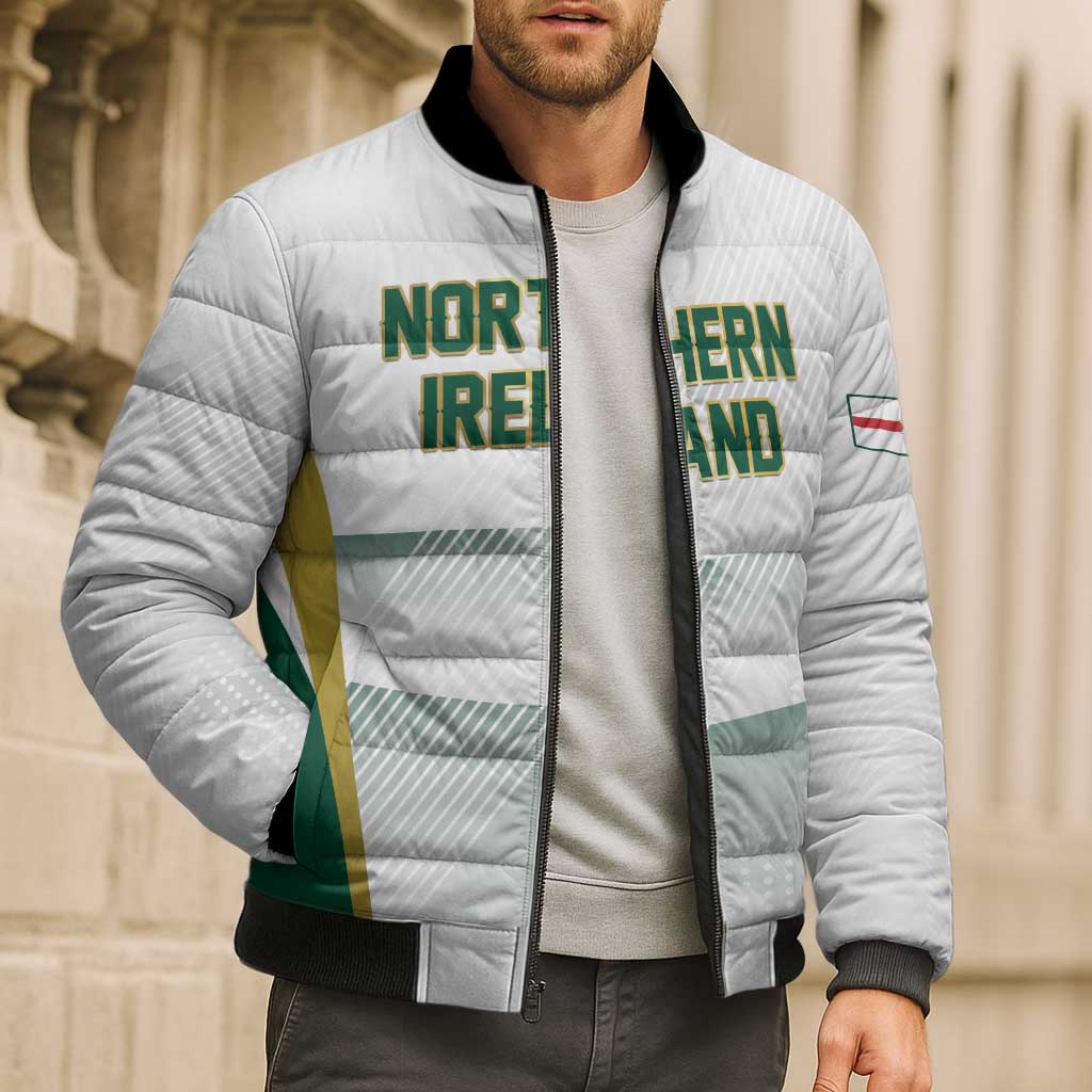 Custom Football 2026 Northern Ireland Bomber Puffer Jacket GAWA Norn Iron Go Champion