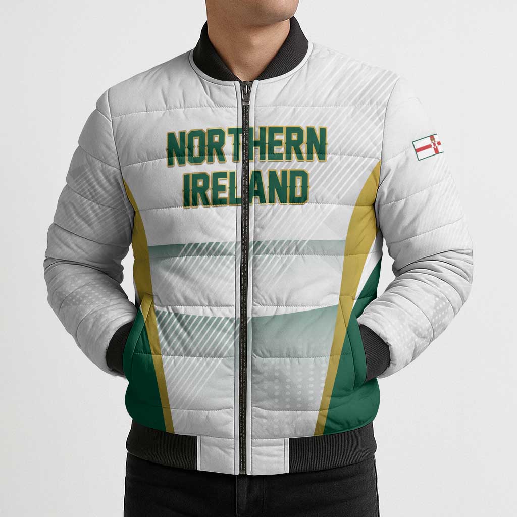 Custom Football 2026 Northern Ireland Bomber Puffer Jacket GAWA Norn Iron Go Champion