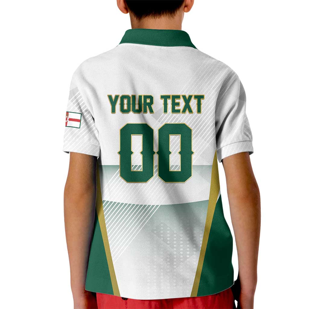 Custom Football 2026 Northern Ireland Kid Polo Shirt GAWA Norn Iron Go Champion