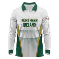 Custom Football 2026 Northern Ireland Long Sleeve Polo Shirt GAWA Norn Iron Go Champion