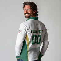 Custom Football 2026 Northern Ireland Long Sleeve Polo Shirt GAWA Norn Iron Go Champion