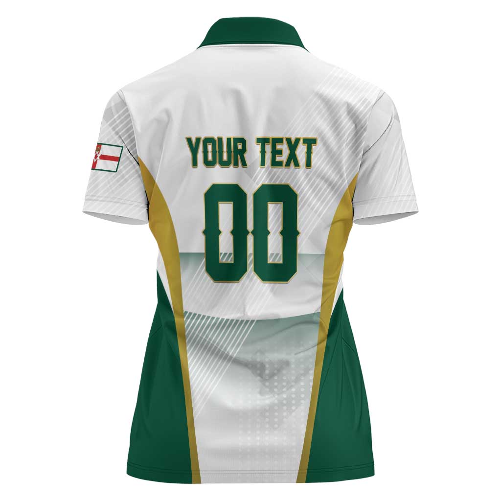 Custom Football 2026 Northern Ireland Women Polo Shirt GAWA Norn Iron Go Champion