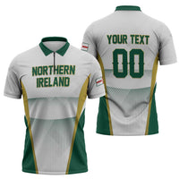 Custom Football 2026 Northern Ireland Zipper Polo Shirt GAWA Norn Iron Go Champion