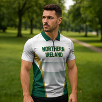 Custom Football 2026 Northern Ireland Zipper Polo Shirt GAWA Norn Iron Go Champion