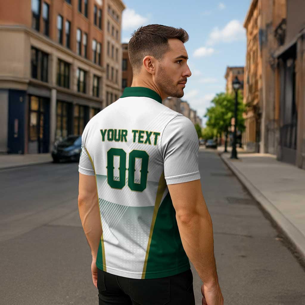 Custom Football 2026 Northern Ireland Zipper Polo Shirt GAWA Norn Iron Go Champion