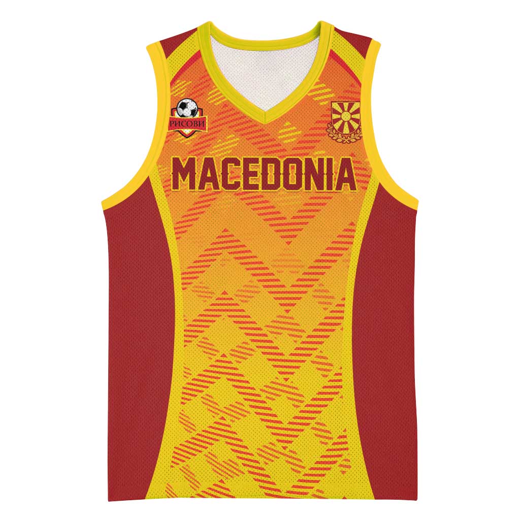 Custom Football 2026 Macedonia Basketball Jersey The Red Devils Go Glory