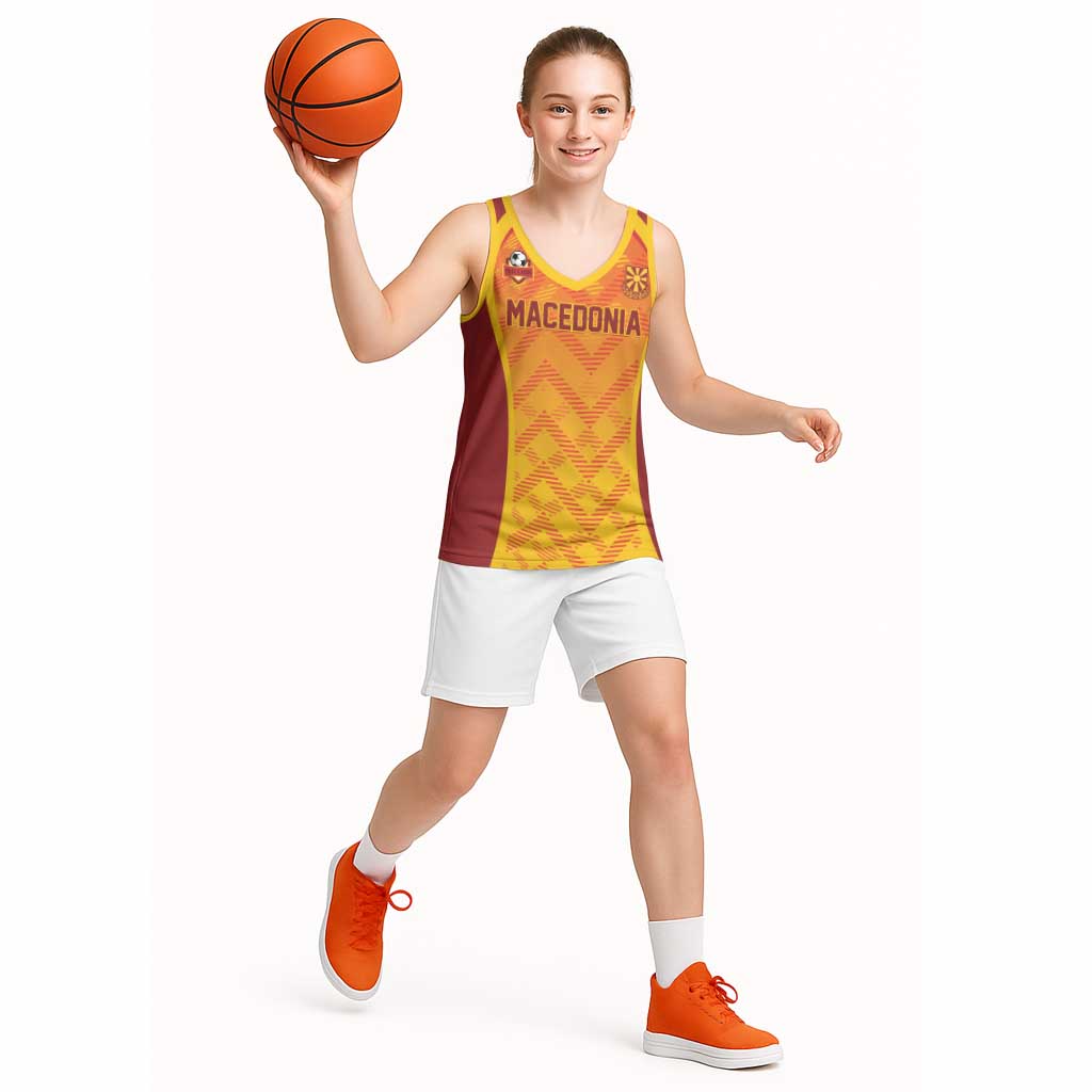 Custom Football 2026 Macedonia Basketball Jersey The Red Devils Go Glory