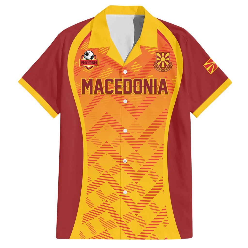 Custom Football 2026 Macedonia Hawaiian Shirt The Red Devils Go Glory