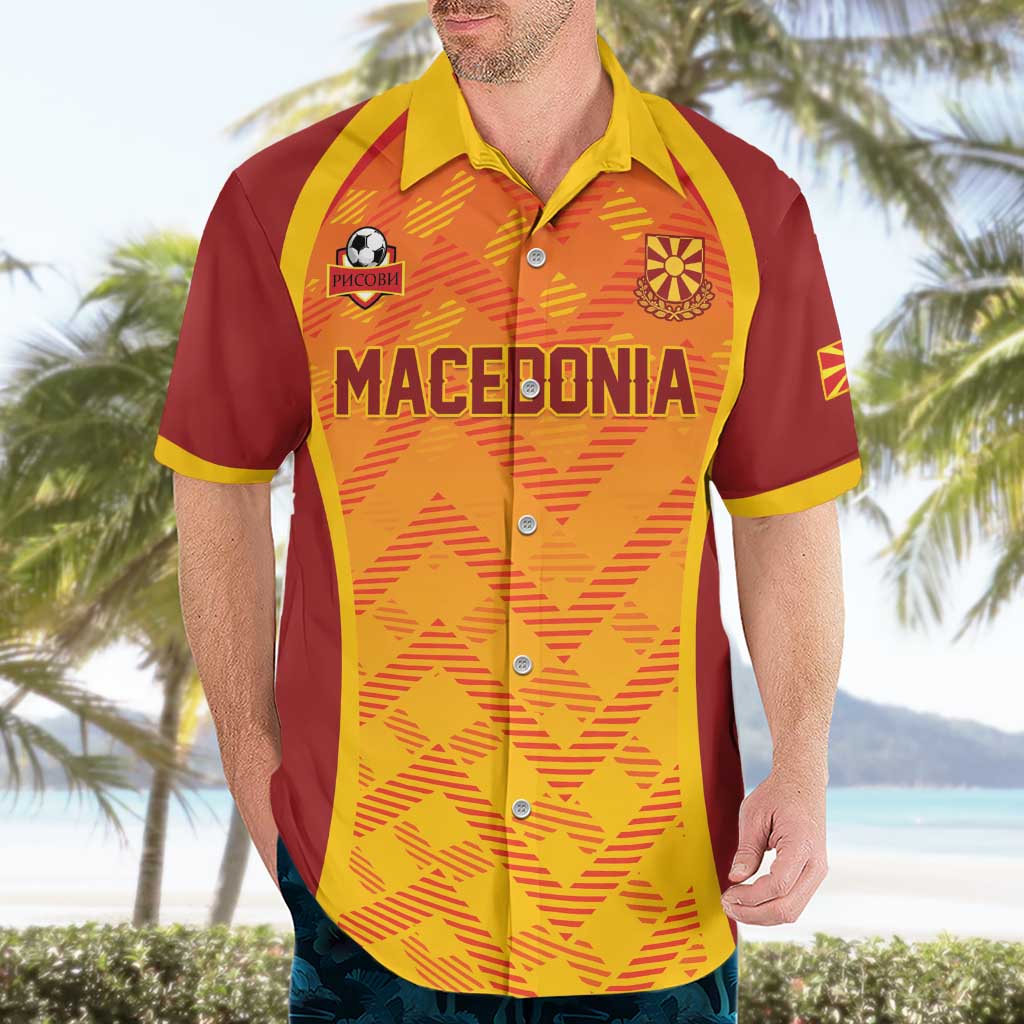 Custom Football 2026 Macedonia Hawaiian Shirt The Red Devils Go Glory