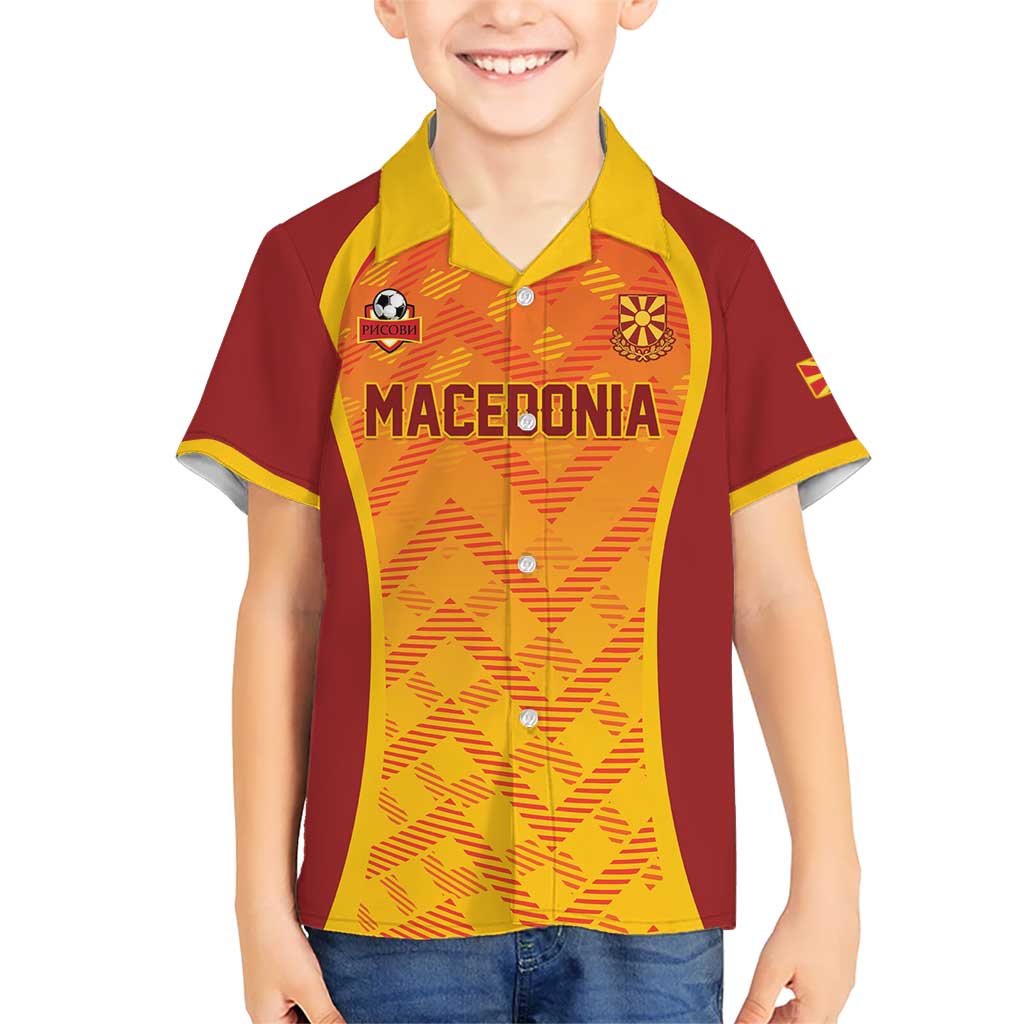 Custom Football 2026 Macedonia Hawaiian Shirt The Red Devils Go Glory