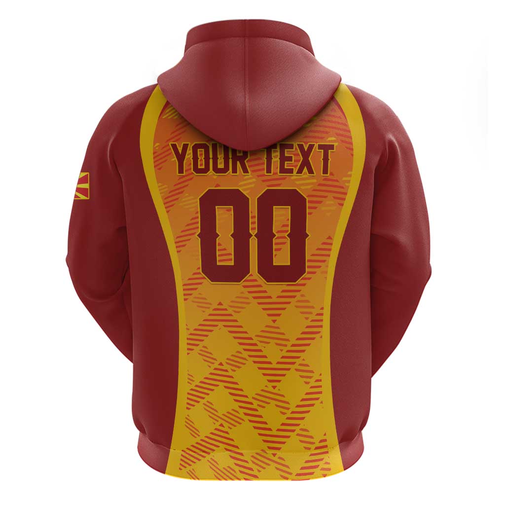 Custom Football 2026 Macedonia Hoodie The Red Devils Go Glory