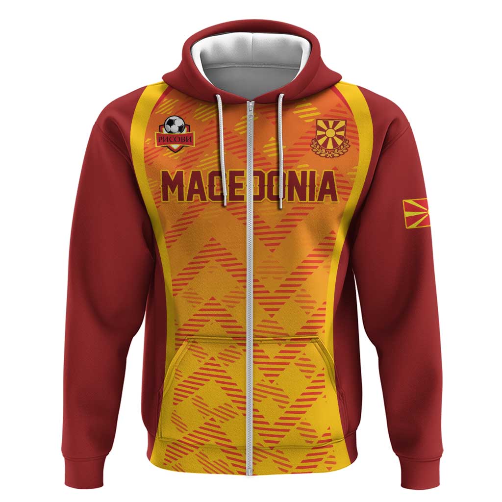 Custom Football 2026 Macedonia Hoodie The Red Devils Go Glory