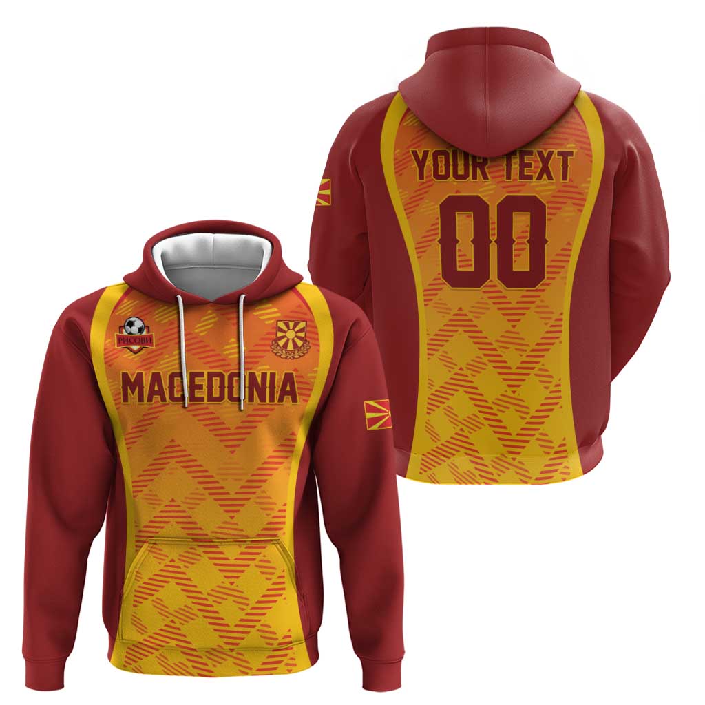 Custom Football 2026 Macedonia Hoodie The Red Devils Go Glory