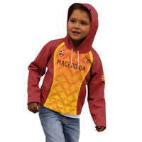 Custom Football 2026 Macedonia Kid Hoodie The Red Devils Go Glory