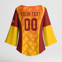 Custom Football 2026 Macedonia Kimono Sleeve Blouse The Red Devils Go Glory