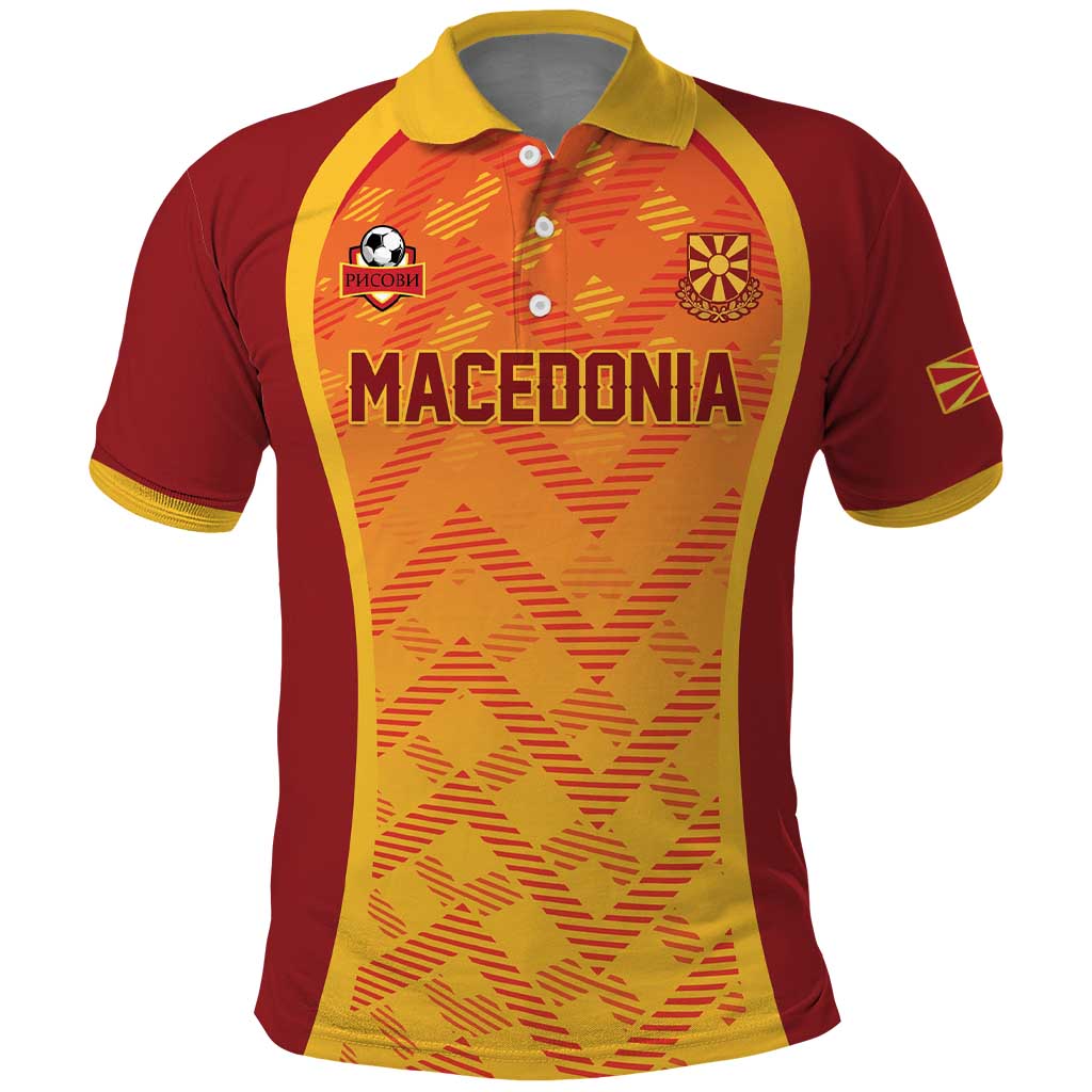 Custom Football 2026 Macedonia Polo Shirt The Red Devils Go Glory