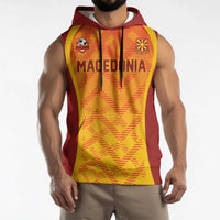Custom Football 2026 Macedonia Sleeveless Hoodie The Red Devils Go Glory