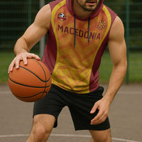 Custom Football 2026 Macedonia Sleeveless Hoodie The Red Devils Go Glory
