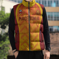 Custom Football 2026 Macedonia Sleeveless Puffer Jacket The Red Devils Go Glory