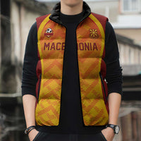 Custom Football 2026 Macedonia Sleeveless Puffer Jacket The Red Devils Go Glory