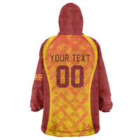 Custom Football 2026 Macedonia Wearable Blanket Hoodie The Red Devils Go Glory