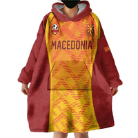 Custom Football 2026 Macedonia Wearable Blanket Hoodie The Red Devils Go Glory