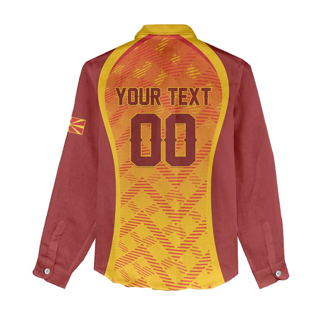 Custom Football 2026 Macedonia Women Casual Shirt The Red Devils Go Glory