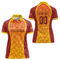 Custom Football 2026 Macedonia Women Polo Shirt The Red Devils Go Glory