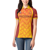 Custom Football 2026 Macedonia Women Polo Shirt The Red Devils Go Glory