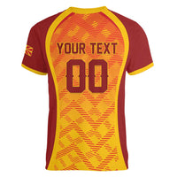 Custom Football 2026 Macedonia Women V-Neck T-Shirt The Red Devils Go Glory