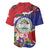 Personalised Belize 501 Tropical Black Orchid Baseball Jersey Grunge Stylized