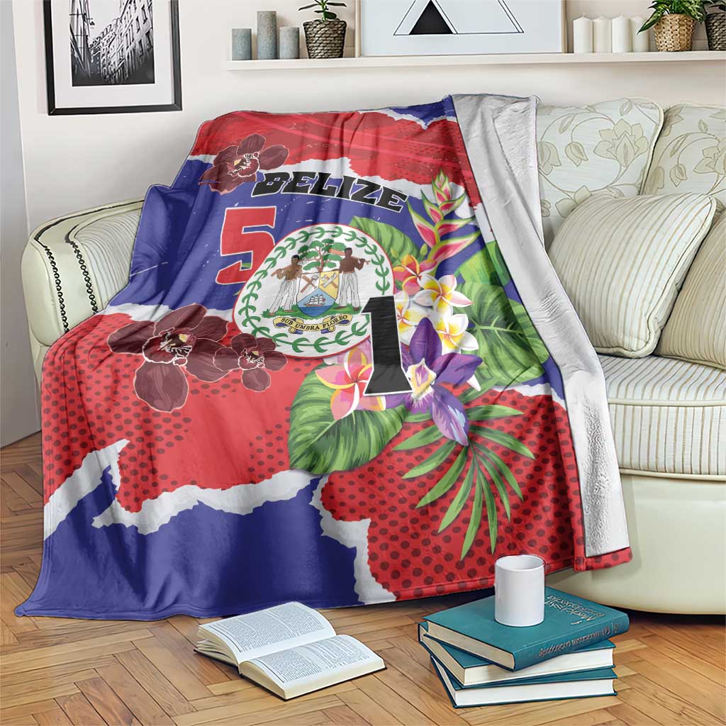 Belize 501 Tropical Black Orchid Blanket Grunge Stylized
