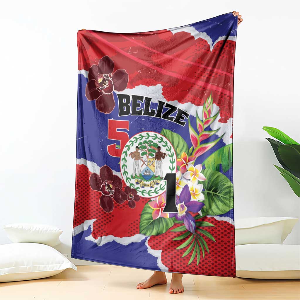 Belize 501 Tropical Black Orchid Blanket Grunge Stylized