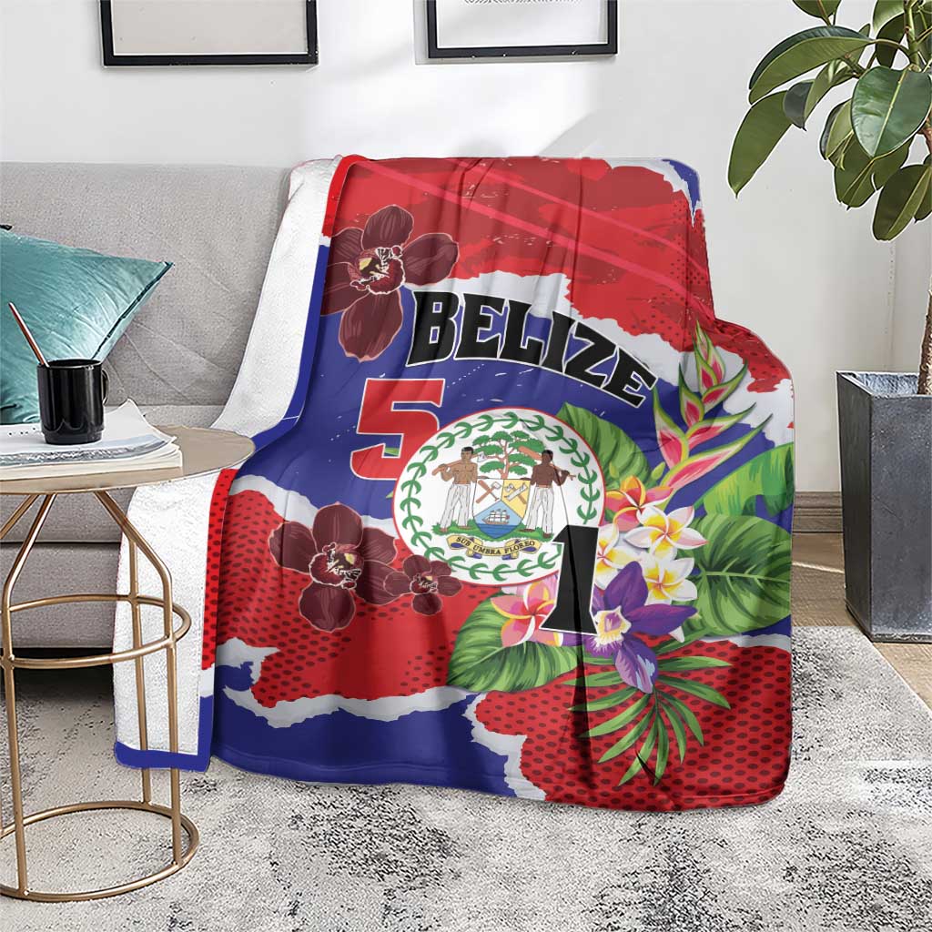 Belize 501 Tropical Black Orchid Blanket Grunge Stylized