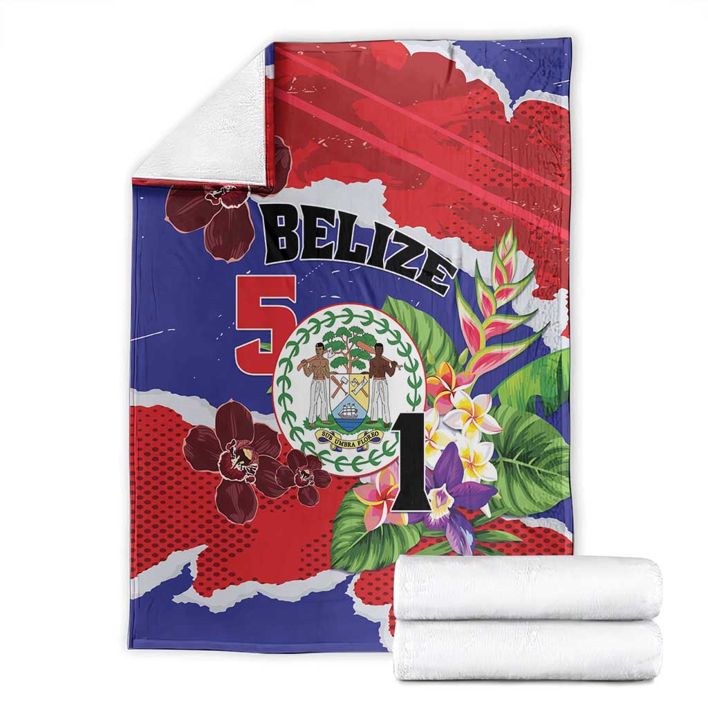 Belize 501 Tropical Black Orchid Blanket Grunge Stylized