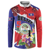 Personalised Belize 501 Tropical Black Orchid Button Sweatshirt Grunge Stylized